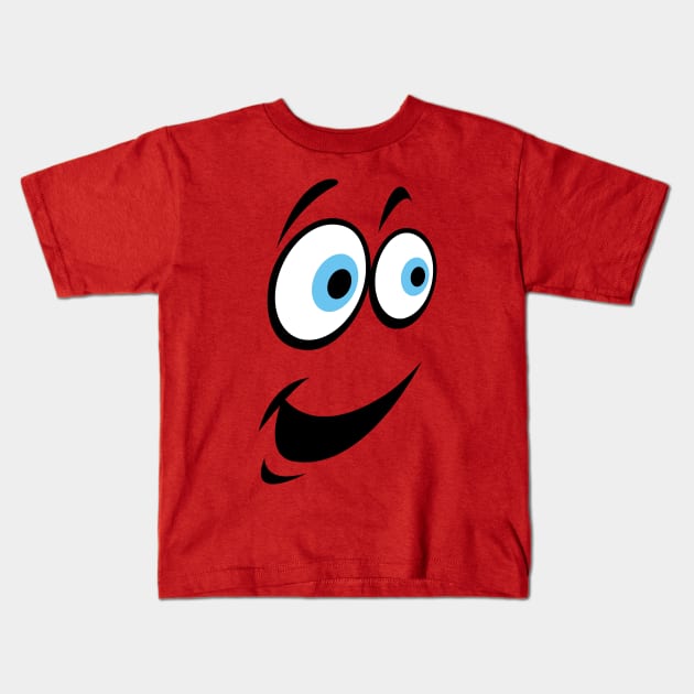 funny cute cartoon face Kids T-Shirt by MNZStar